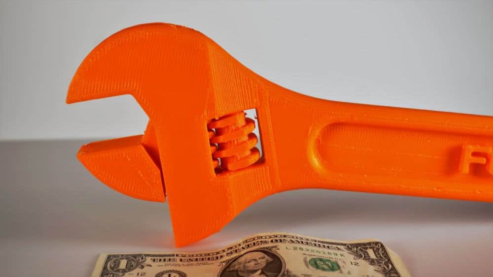 Sample Print (F410 3D Printer): Large Adjustable Wrench