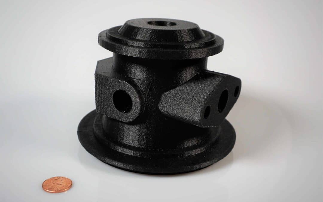 3D Printed Reinforced Bearing Housing Sample Print – Glass Fiber