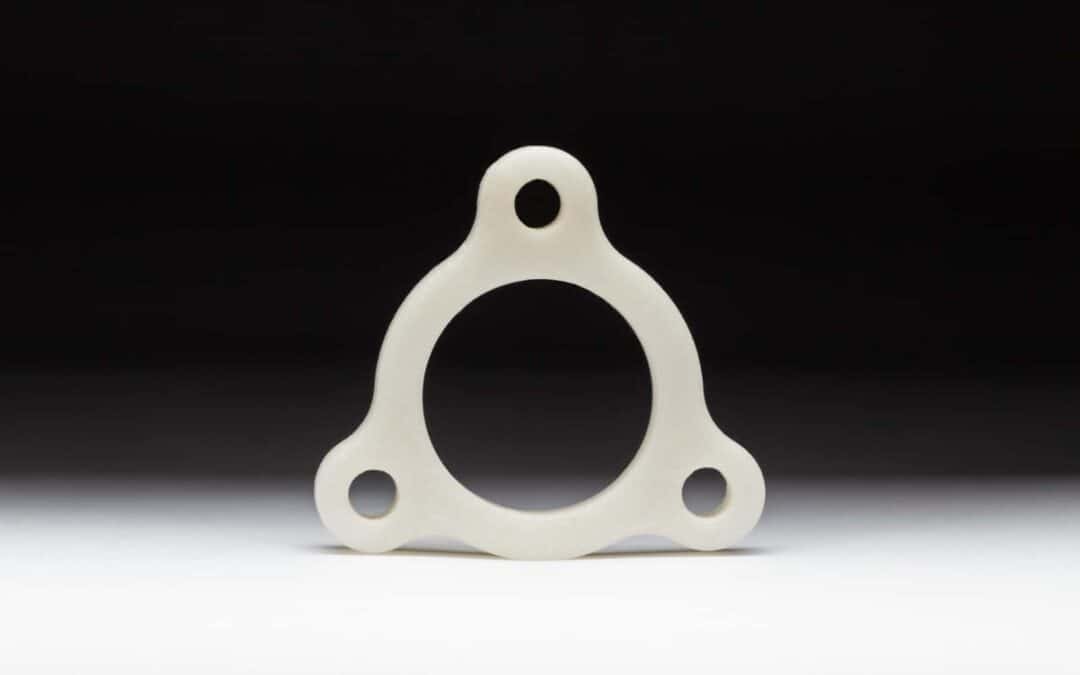 3D Printed Bolt Header Flange using PCTPE Sample Print